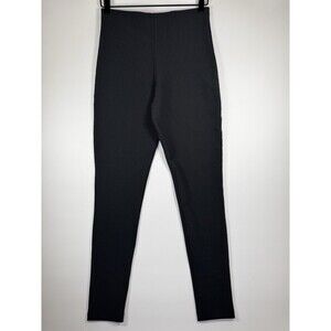 Equestrian Riding Pants Womens Large Gray Ribbed Leggings Pull On Stretch